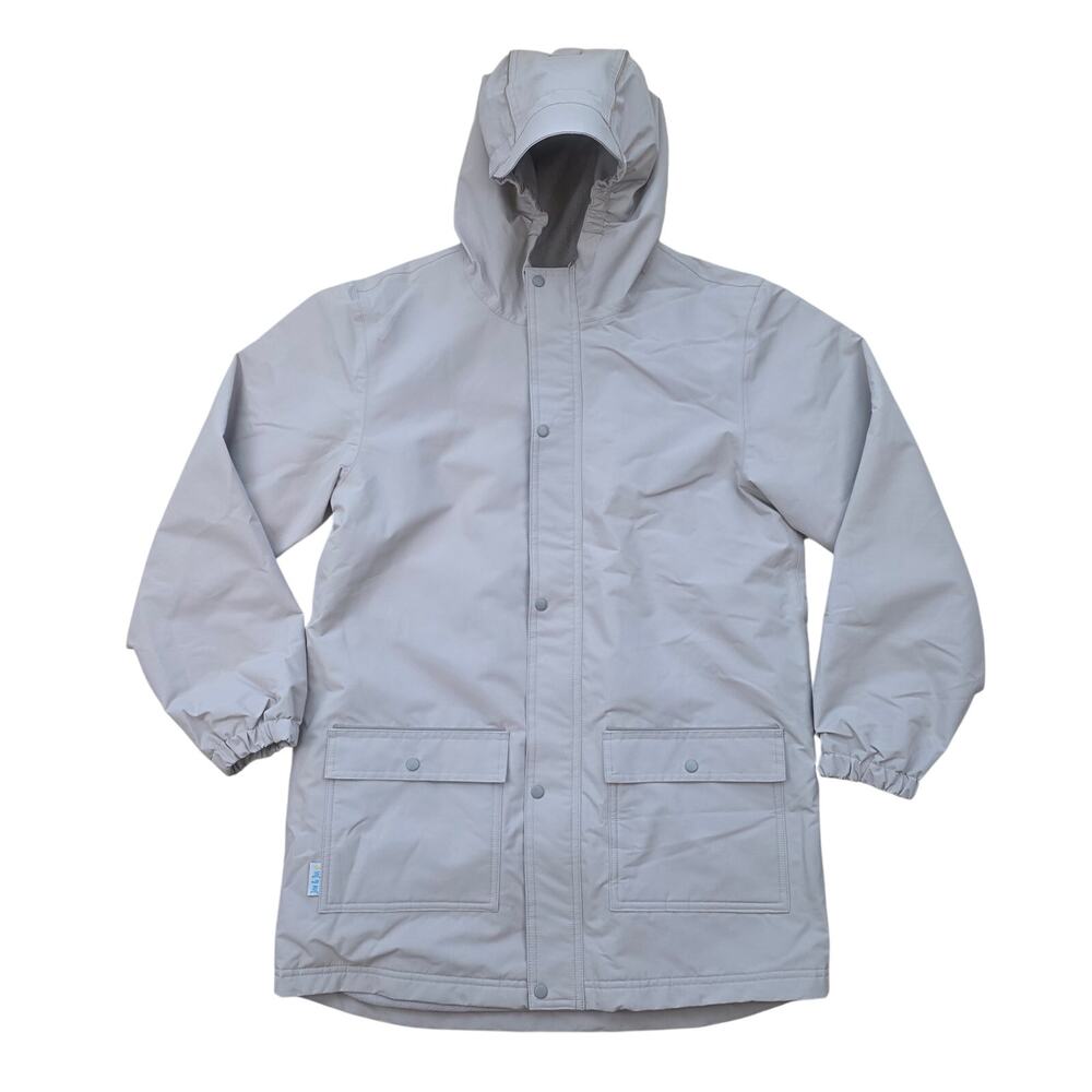 Jan & Jul Cozy-Dry Waterproof Rain Jacket Fleece Lined Gray Youth 14Y (14-16)